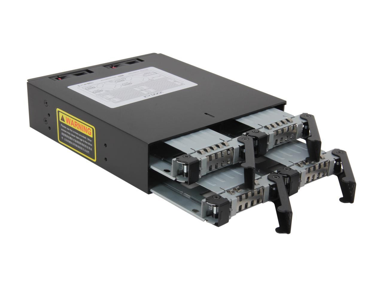 ToughArmor MB994SP-4SB-1 Full Metal 4 x 2.5" SAS/SATA HDD/SSD Hot-Swap Mobile Rack with Cooling Fan - Thumbnail 4