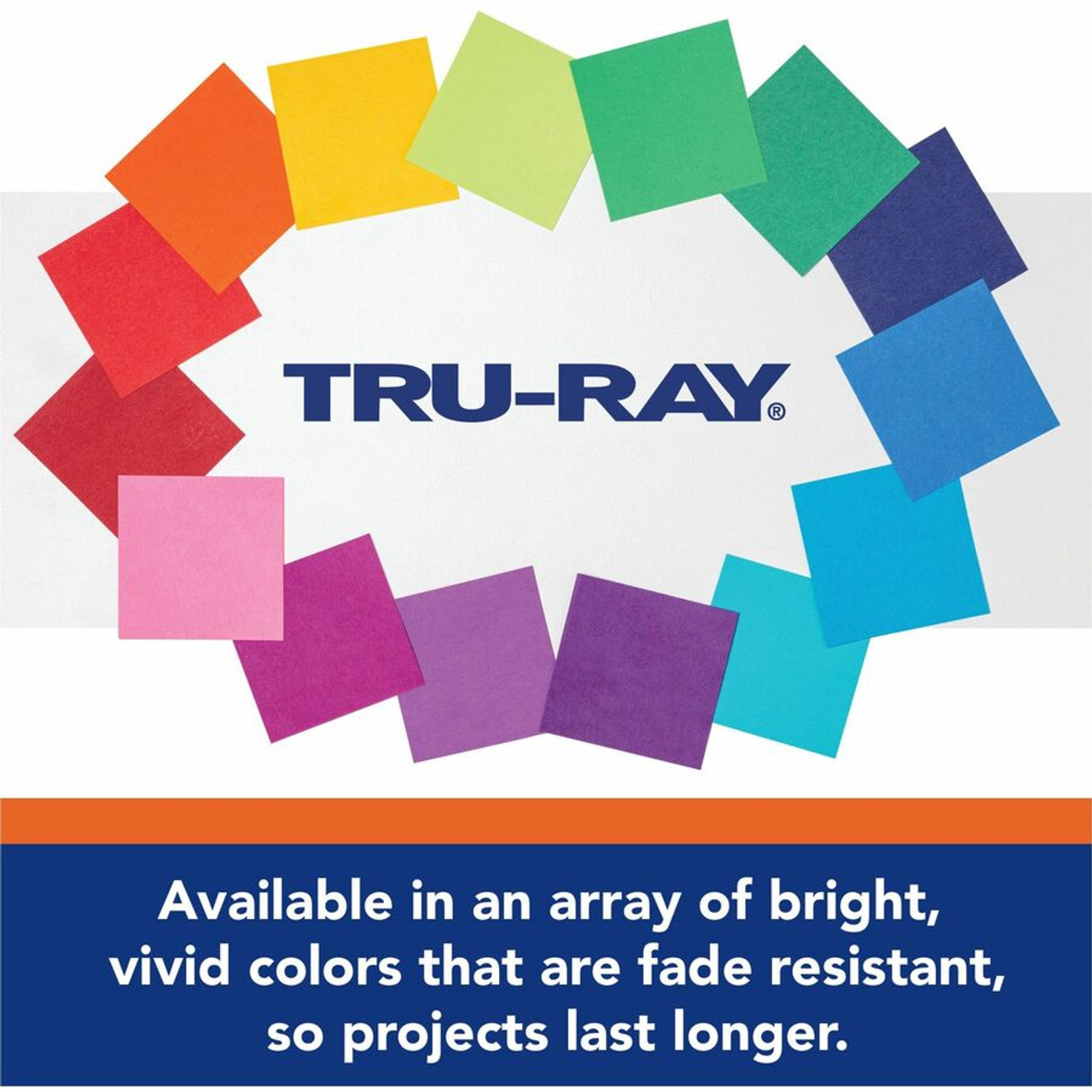 Tru-Ray Construction Paper, 76 lbs., 12 x 18, Holiday Red, 50