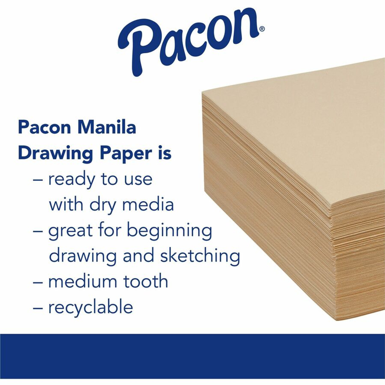 Pacon 12 x 18 Cream Manila Drawing Paper 50 Sheets