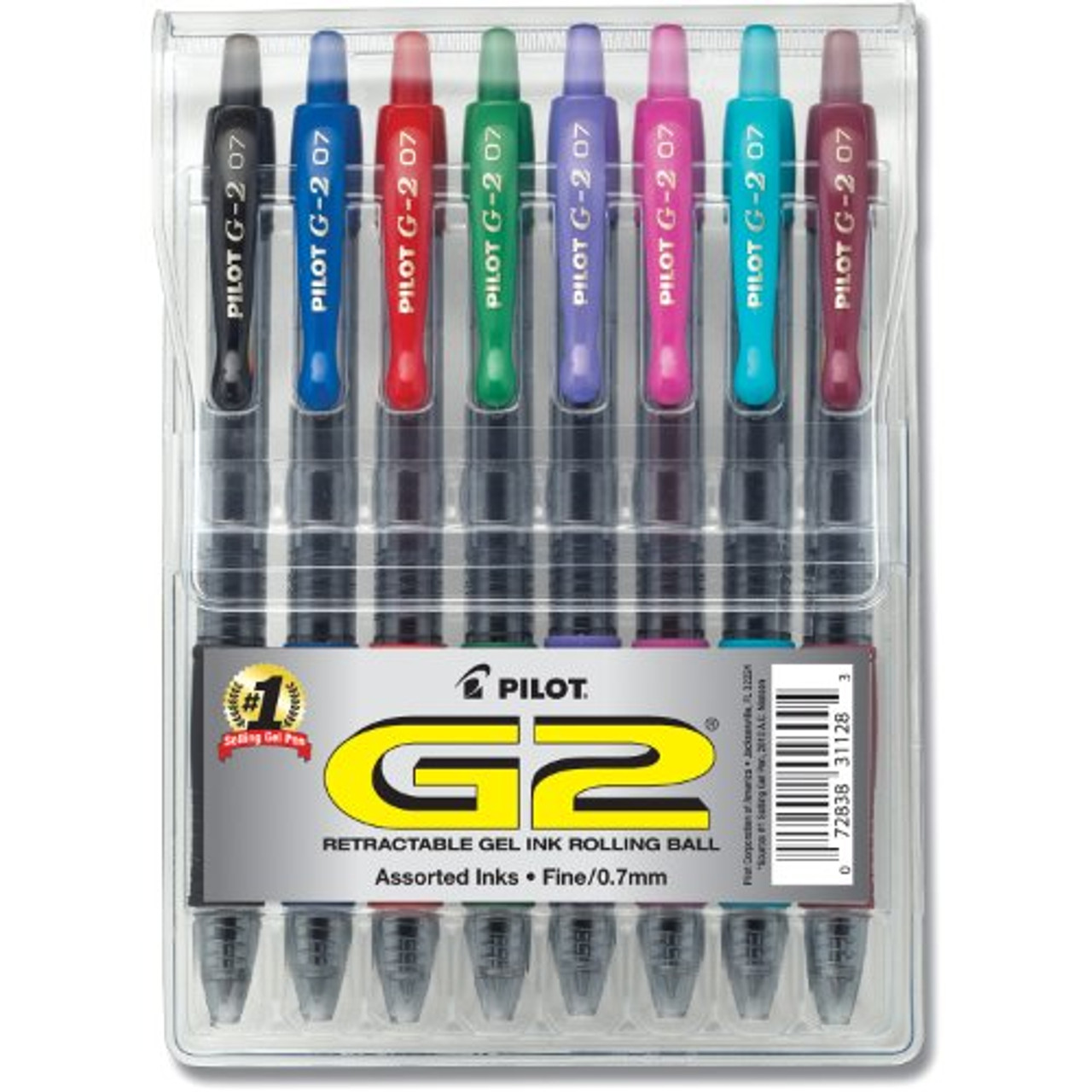 Pilot G2 Retractable Gel Ink Rollerball Pens - Fine Pen Point