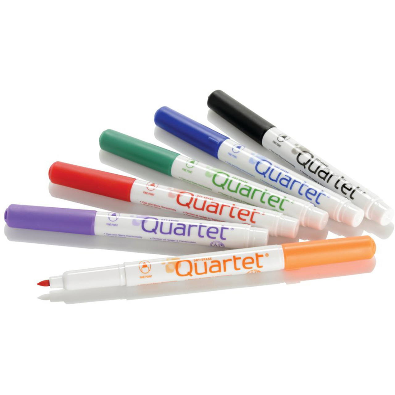 Quartet Dry-Erase Markers- Low Odor- Fine Point- 6-st- Assorted