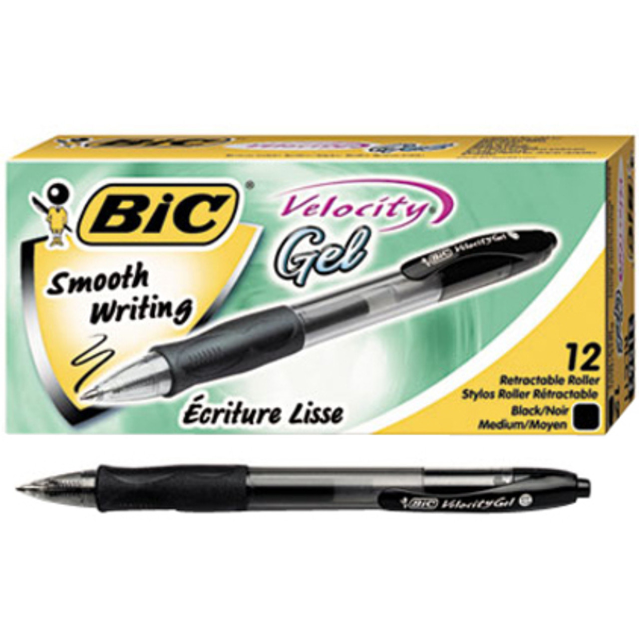  Bic Velocity Gel Retractable Pens : Office Products
