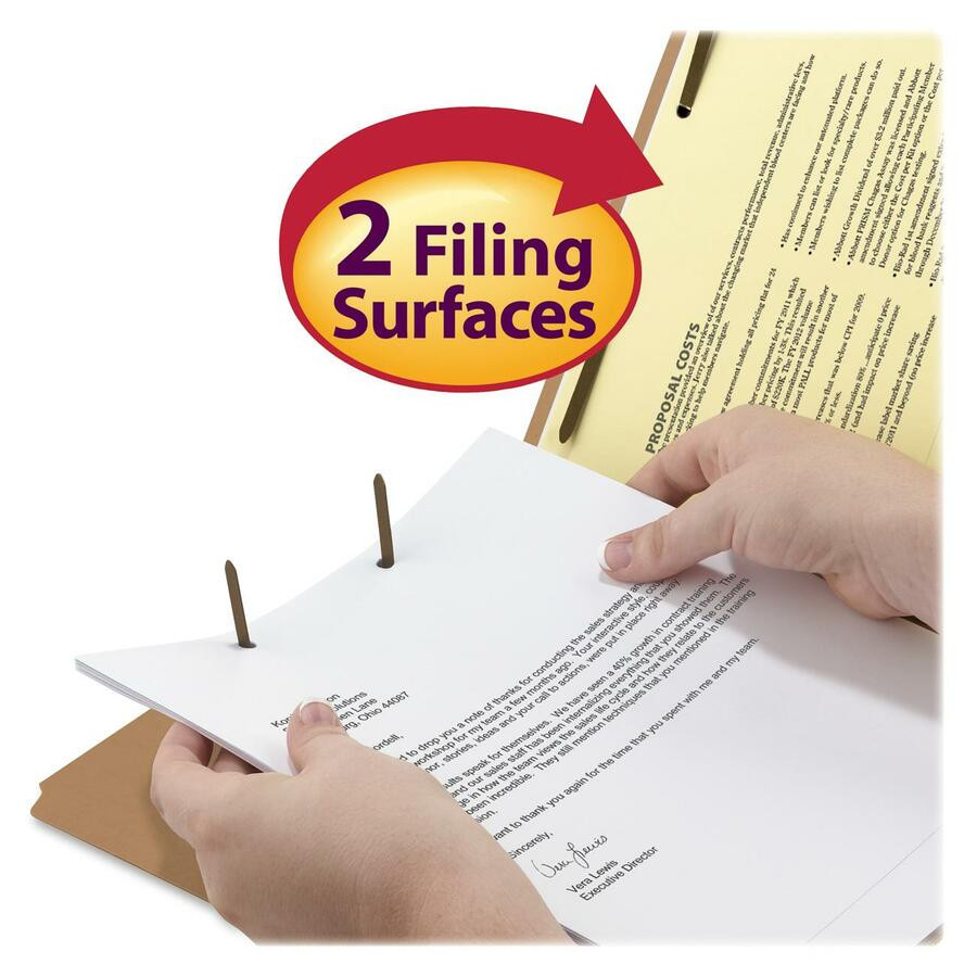 Smead 14837 Kraft Fastener File Folders - Letter - | Beach Audio