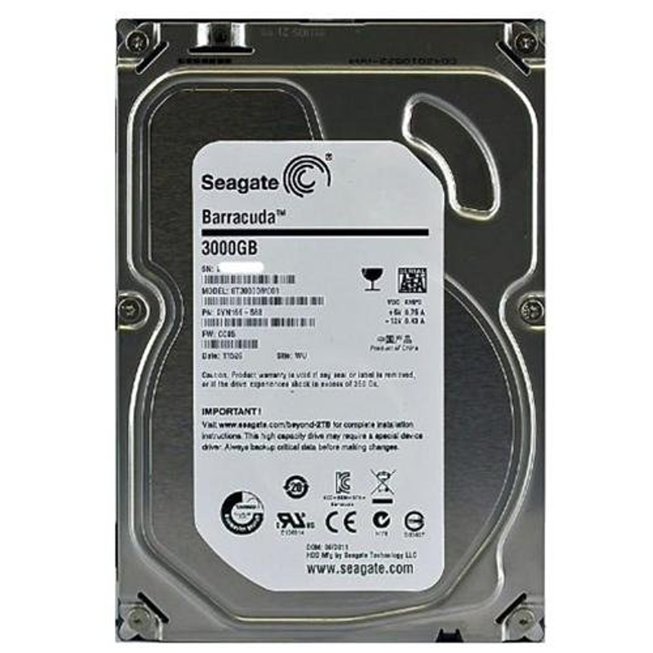 Seagate Barracuda ST3000DM001 3 TB Internal Hard Drive | Beach Audio