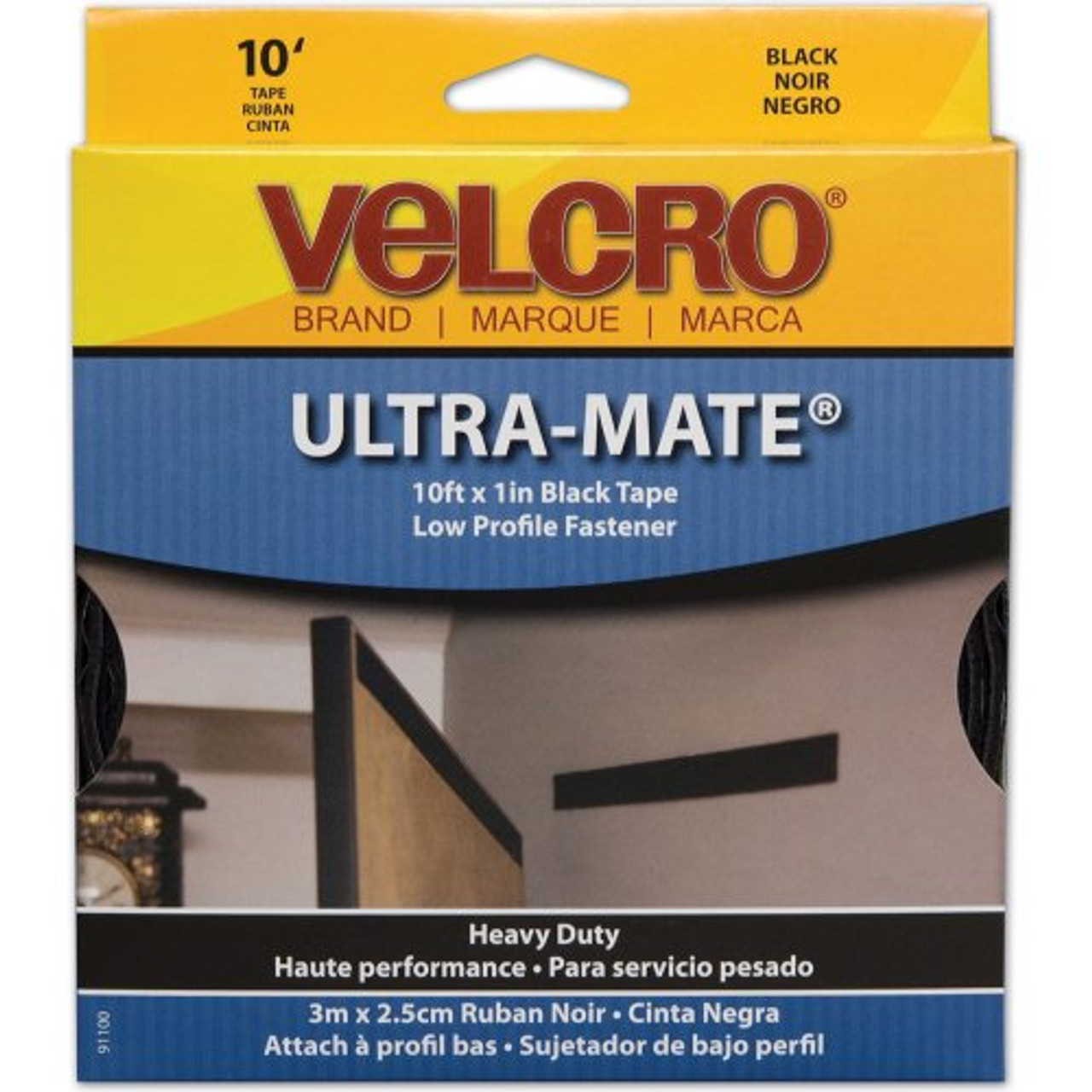 Velcro Extreme Fasteners 1 x 10 ft Black 1 Roll