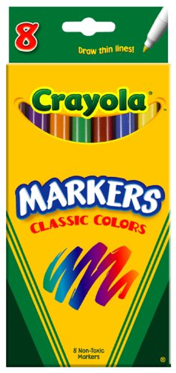 Crayola Fine Tip Classic Markers - Fine Marker Point