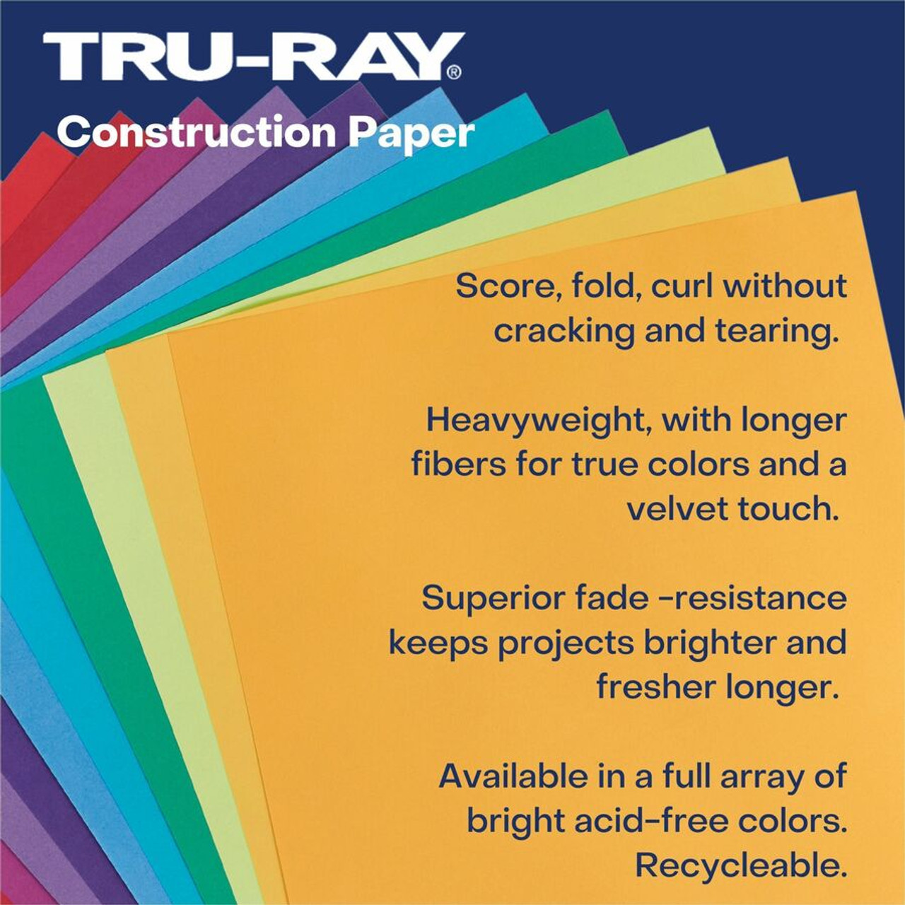 Pacon Tru Ray Construction Paper 12 x 18 Salmon 50 Sheets Per Pack