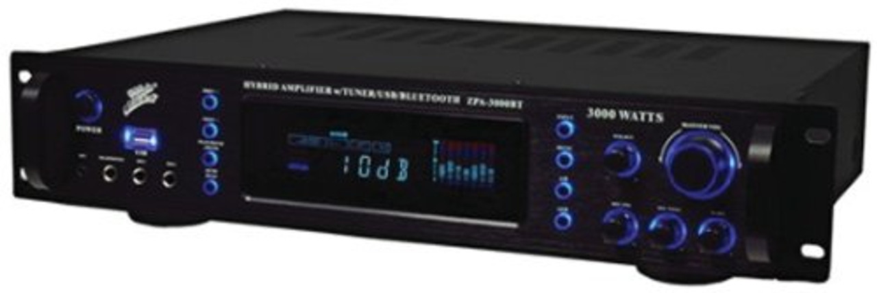 Audiopipe ZPA3000BT Zebra Hybrid Pro Amplifier With Tuner Usb And Bluetooth