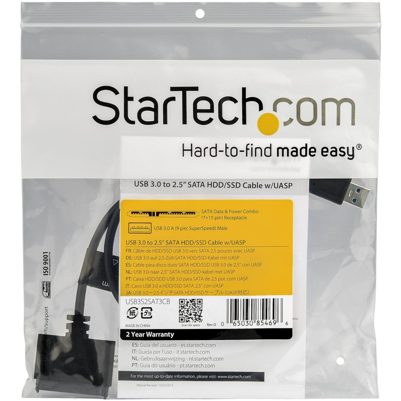 StarTech.com USB 3.0 to 2.5 SATA III SSD / HDD Converter Cable w/UASP -  USB3S2SAT3CB - SCSI Cables 