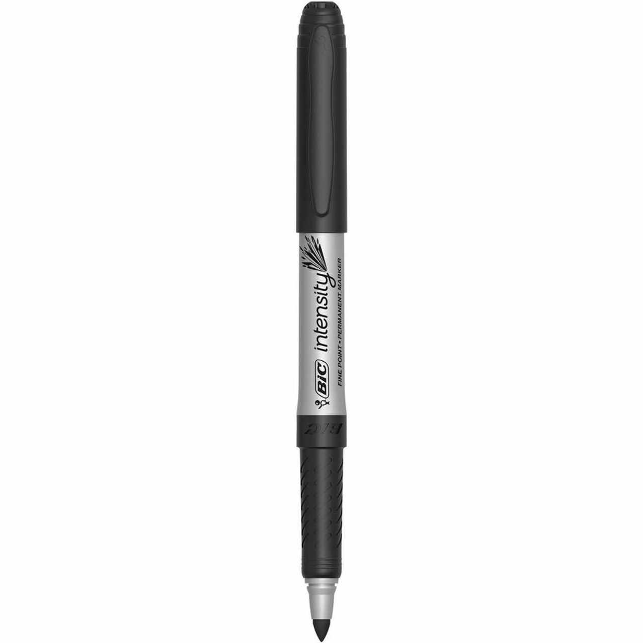 BIC Intensity Metallic Permanent Marker, Fine Point, Silver