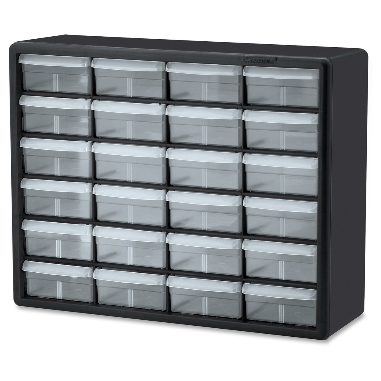 Akro-Mils Black Plastic 24-Drawer Storage Cabinet (Black)