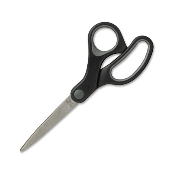 Tru Red Non-Stick Titanium-Coated Scissors, 5 Long, 2.36 Cut Length, Gun-Metal Gray Blades, Black/Gray Straight Handle