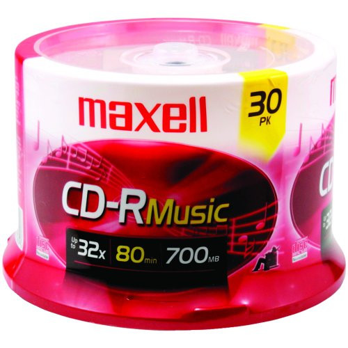 Maxell CD Recordable Media - CD-R - 32x - 700 MB - 30 | Beach Audio