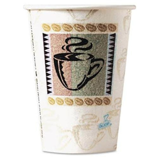 DIXIE PerfecTouch Multicolor 10 oz. Disposable Paper Cups and Lids