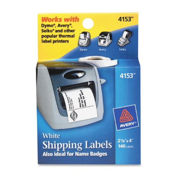 Avery Multipurpose Thermal Labels, 2.13 x 4, White, 140/Roll