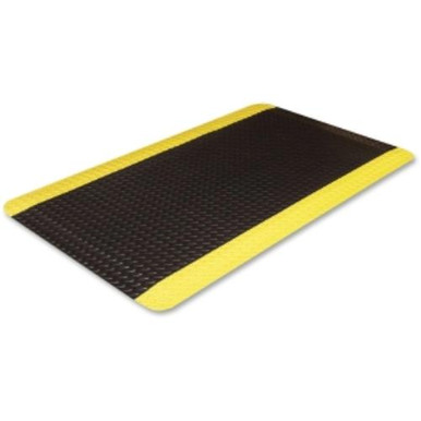 Crown Industrial Deck Plate Anti-Fatigue Mat, Vinyl 36 x 60 Black/Yellow