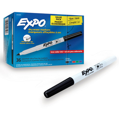 Expo Dry Erase Markers, Ultra Fine Tip, Assorted, 36/Pack (2003895