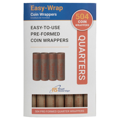 Royal Sovereign Preformed"Quarters" Coin Roll Wrappers (FSW-504Q) (2-(Pack))
