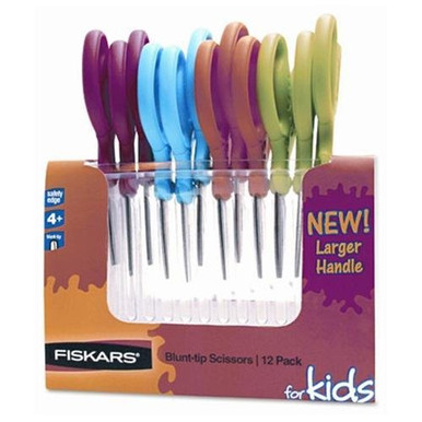 Fiskars Blunt-tip Kids Scissors Classpack, 5, Assorted Colors