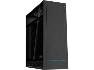 SilverStone Technology ALTA F1 Premium ATX Tower case with Aluminum/Tempered Glass Exterior & Embedded ARGB; Black (SST-ALF1B-G)