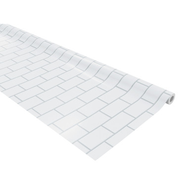 Fadeless 48 x 50' White Subway Tile Bulletin Board Paper