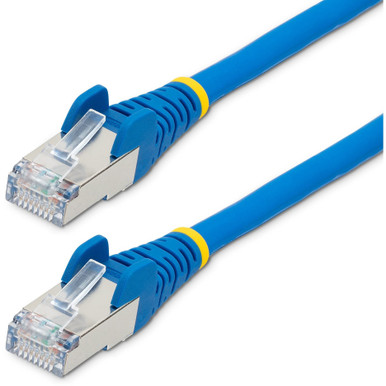StarTech.com 7ft CAT6a Ethernet Cable - Low Smoke Zero Halogen (LSZH) - 10 Gigabit 500MHz 100W PoE RJ45 S/FTP Blue Network Patch Cord Snagless w/Strain Relief (NLBL-7F-CAT6A-PATCH)