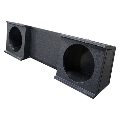 Qpower QBOMB Dual 12" Vented Subwoofer Box – Behind-Seat Truck Enclosure, 33Hz Tuning, Made With High-Quality MDF