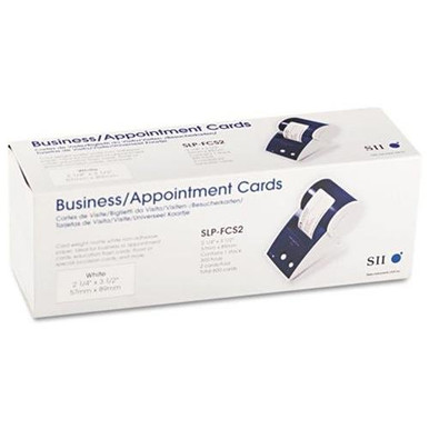 Seiko Instruments Business Cards, 1pcs/box Office Supply Labels, SLP-FCS2 (Office Supply Labels 57 x 89 mm, 600 cards (fanfold), non-adhesive, 130 g/m?)