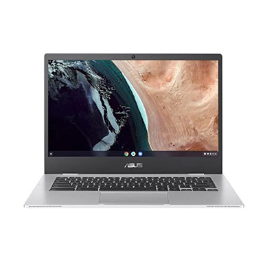 ASUS Chromebook CX1 14" Full HD Notebook Computer, Intel Celeron N4500 1.1GHz, 8GB RAM, 64GB eMMC Flash Memory, Chrome OS, Transparent Silver