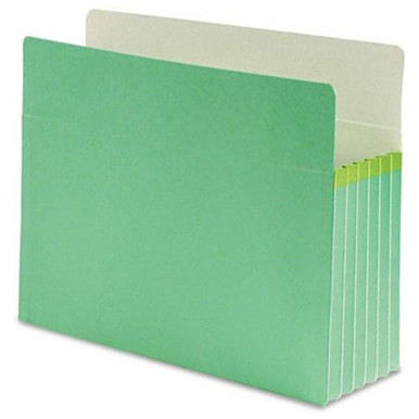 Smead Colored File Pocket FILE,PKT,LTR,5.25",EXP,GN (Pack of30)