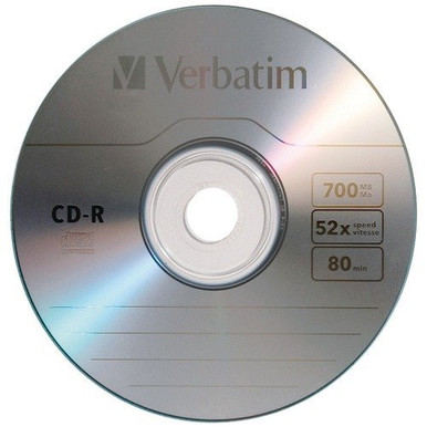 Verbatim 700 MB 52x 80 Minute Branded Recordable Disc CD-R (10-Disc Blister) 96932 by Verbatim