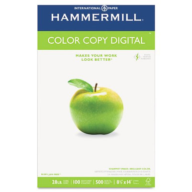 Hammermill 102475 8 1/2 x 14 Premium Photo White Ream of 28# Color Copy  Paper - 500 Sheets