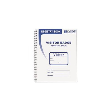  C-Line Visitor Badges with Registry Log, 150 Badges per Book,  1 Registry (97030) : Identification Badges : Office Products