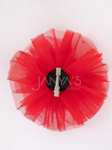 Red Net Ruffled Hair Clip