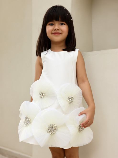 Janyas Closet White Blessing Bloom Christening Dress