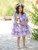 Ready to Ship: Printed Floral Lavender Party Dress