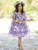 Ready to Ship: Printed Floral Lavender Party Dress