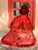 Ready to Ship: Shaded Red Couture Gown With Hair Accessory