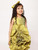 JANYAS CLOSET Green Ruffled Tafetta Dream Dress with a Hair Pin*