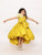 Girls Yellow High Low Katarina Dress With Hair Pin
