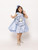 JANYAS CLOSET Ice Blue Princess Structured Tafetta Bow Dress