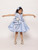 JANYAS CLOSET Ice Blue Princess Structured Tafetta Bow Dress