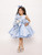 JANYAS CLOSET Ice Blue Princess Structured Tafetta Bow Dress