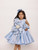 JANYAS CLOSET Ice Blue Princess Structured Tafetta Bow Dress