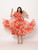 Janyas Closet Lora Floral Print Tea-Length Ruffled Dress