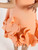 Janyas Closet:  Peach Neoprene Fiona Floral A-Line Dress
