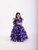 JANYAS CLOSET  Purple Blue Printed Lehenga Skirt with Top Blouse Co- Ord Set
