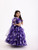 JANYAS CLOSET  Purple Blue Printed Lehenga Skirt with Top Blouse Co- Ord Set