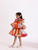 JANYAS CLOSET Orange Bold Floral Print Layered Dress