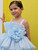 Ice Blue Princess Tiered Dress with Hair Accessory